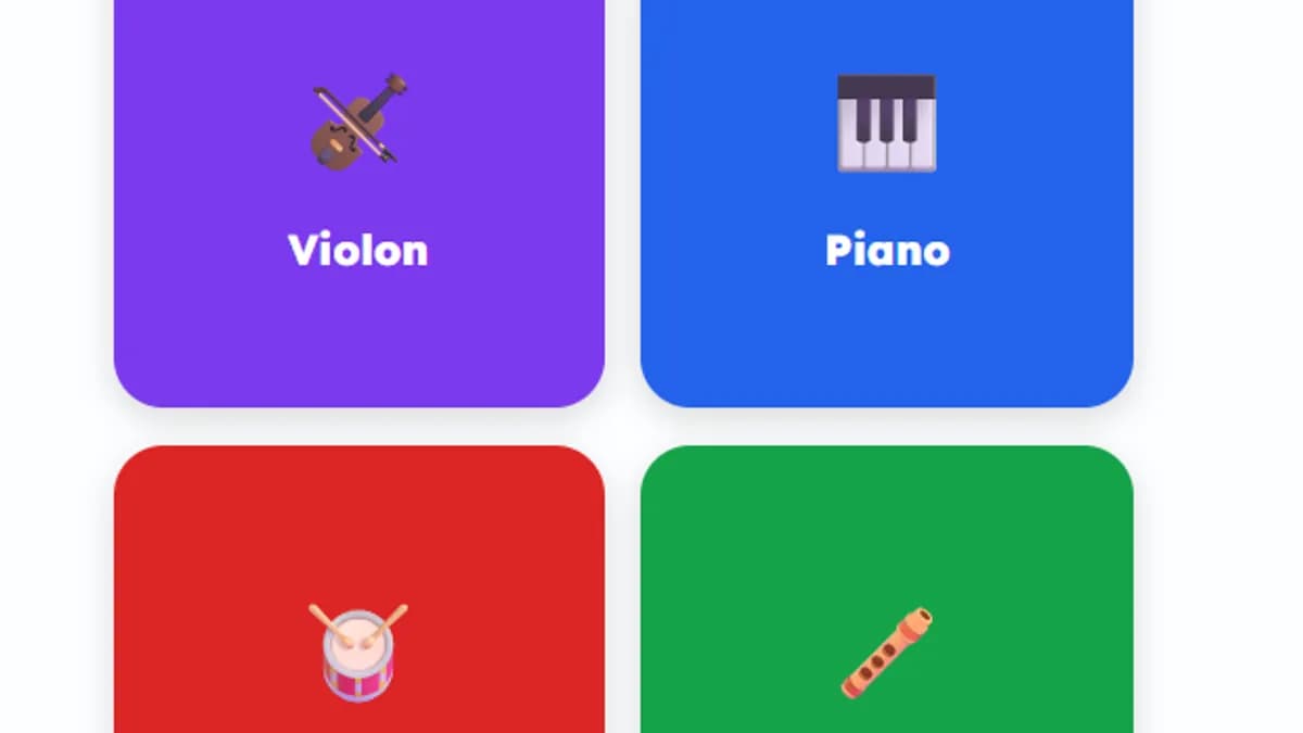 Capture d'écran du jeu Chef d'orchestre : reproduire une séquence de couleurs et de sons