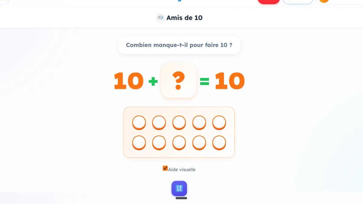 Amis de 10 : jeu de maths en action sur Ludigenie