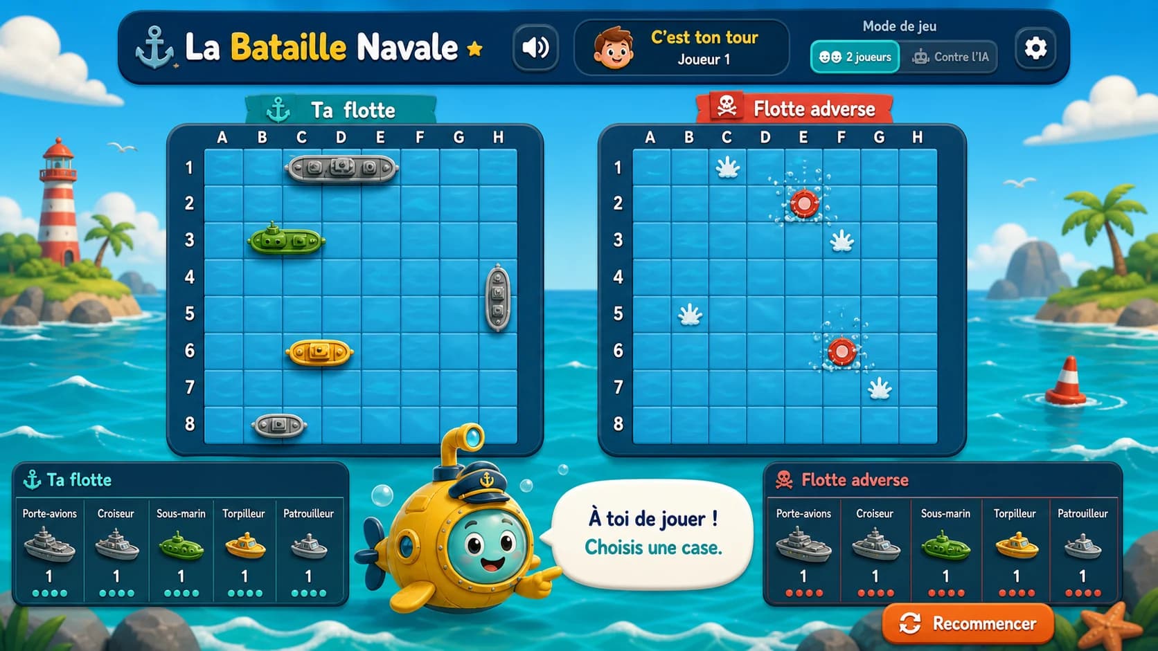 La Bataille Navale : jeu de logique en action sur Ludigenie