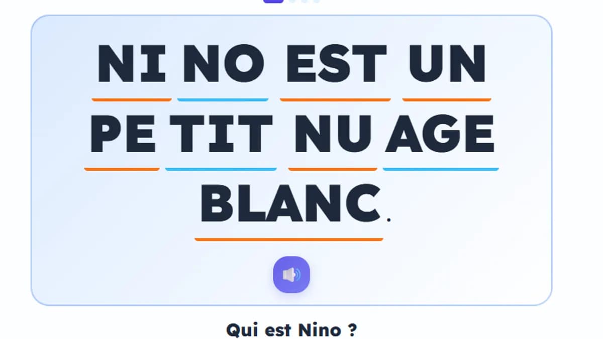 Capture d'écran du jeu Comprendre l'histoire : lecture d'un récit et questions de compréhension