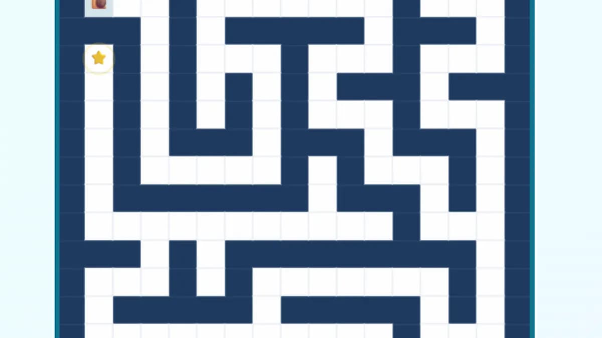 Capture d'écran du jeu Labyrinthe : guider le personnage jusqu'à la sortie