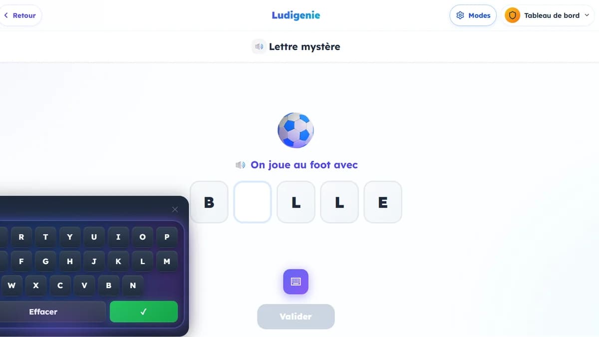 Lettre mystère : jeu de lecture en action sur Ludigenie