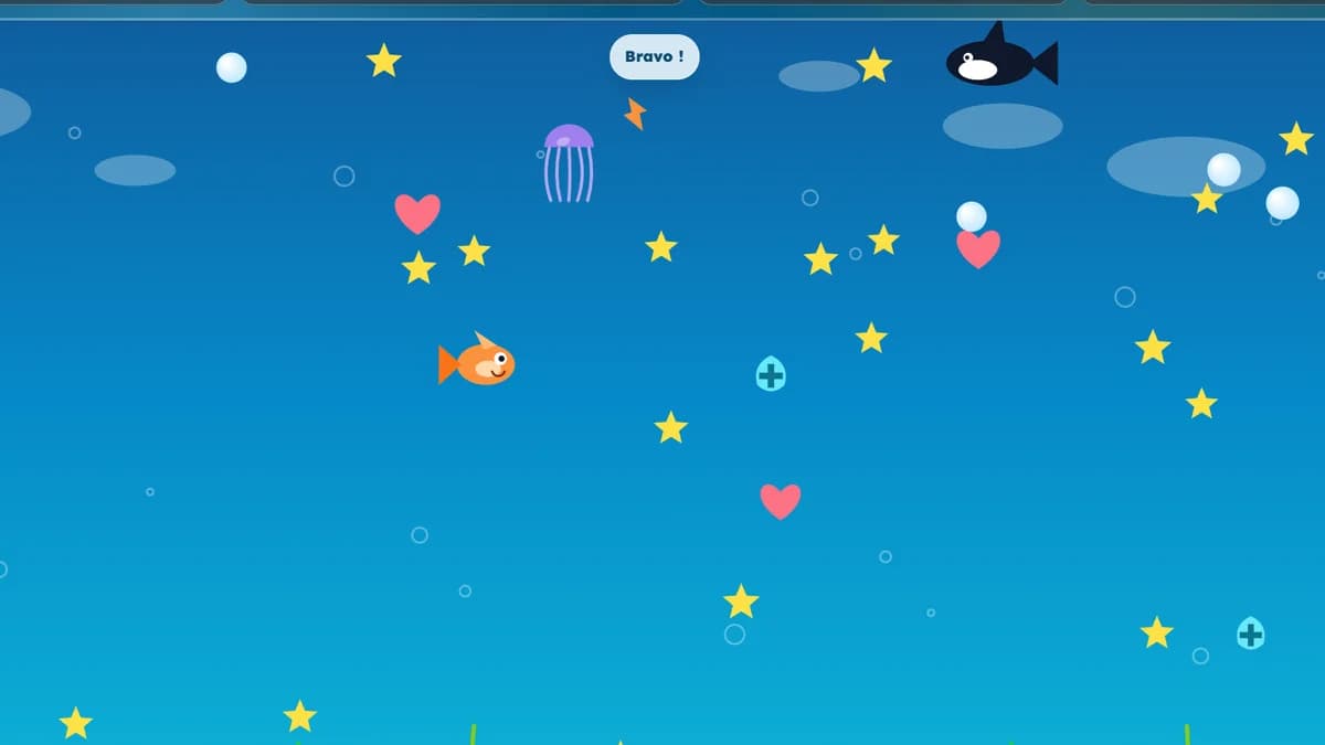 Poisson Fiesta : jeu de arcade en action sur Ludigenie
